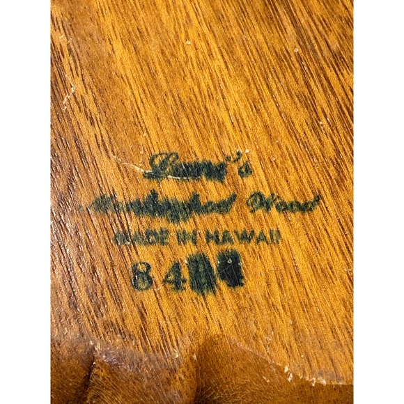 Vintage Set of Two (2) Hawaiian Large Monkeypod Wood Serving Snack Bowls - Picture 10 of 15